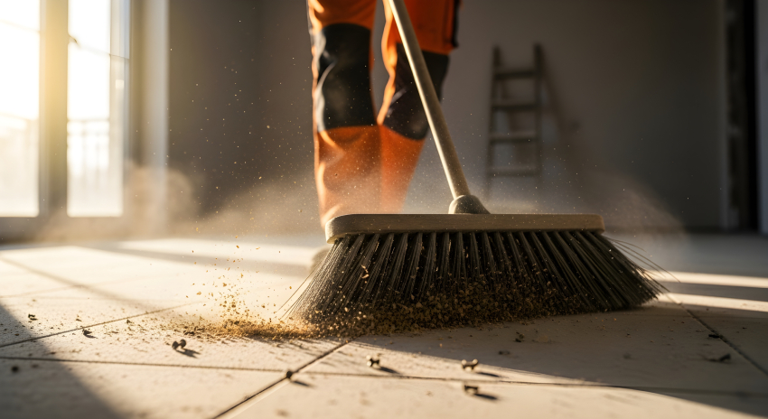 how to clean a house after construction 